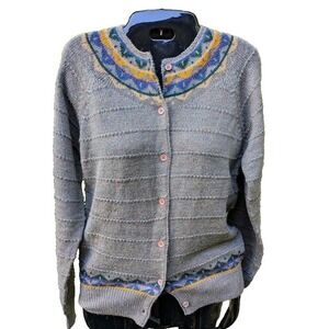 Vintage Anna Lisa Women Sweater S Wool Blend Cardigan Academia Preppy Classic